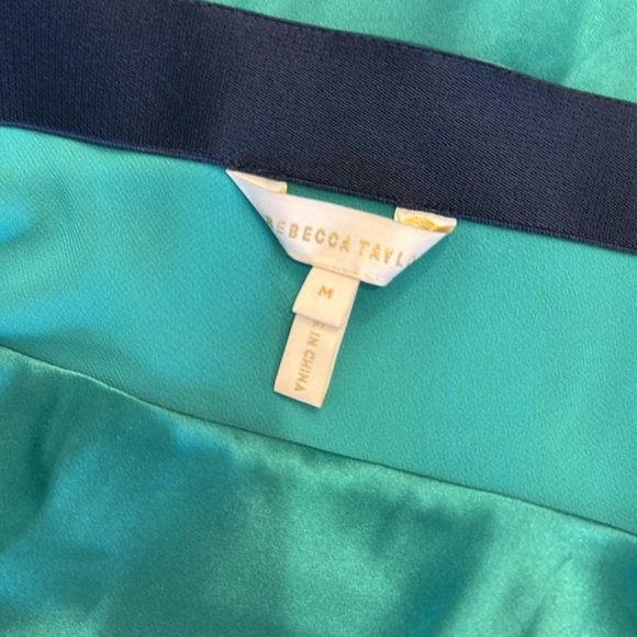 Silk Charmeuse Midi Skirt size medium green 100% silk - Picture 6 of 8